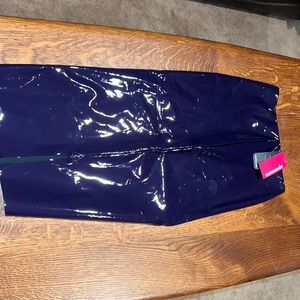 Commando leather skirt!